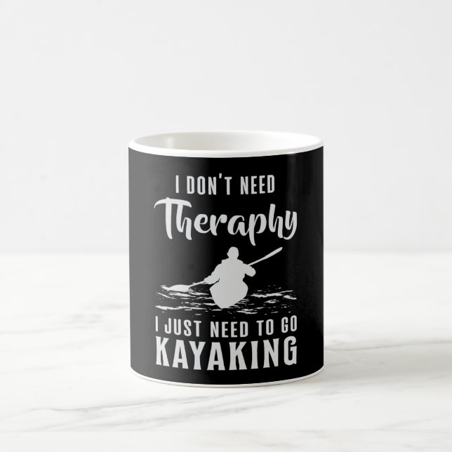 Kayaking Canoe Kayak Canoeing Therapy Funny Gift Kaffemugg (Center)
