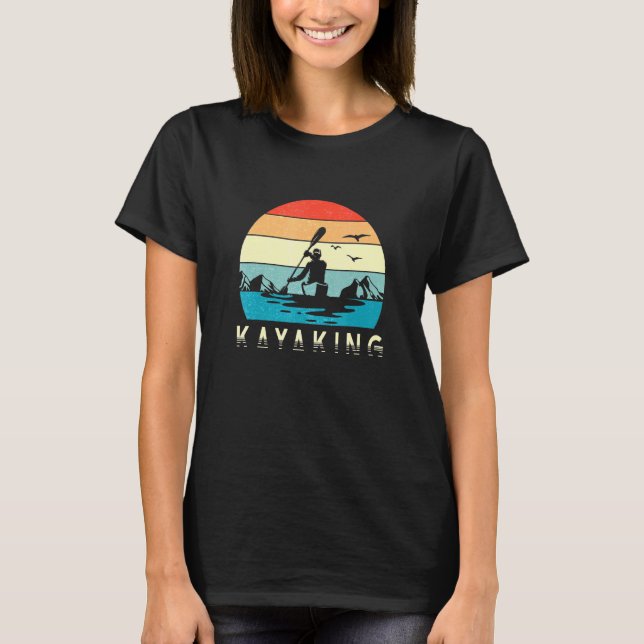 Kayaking Canoeing Camping River T Shirt (Framsida)