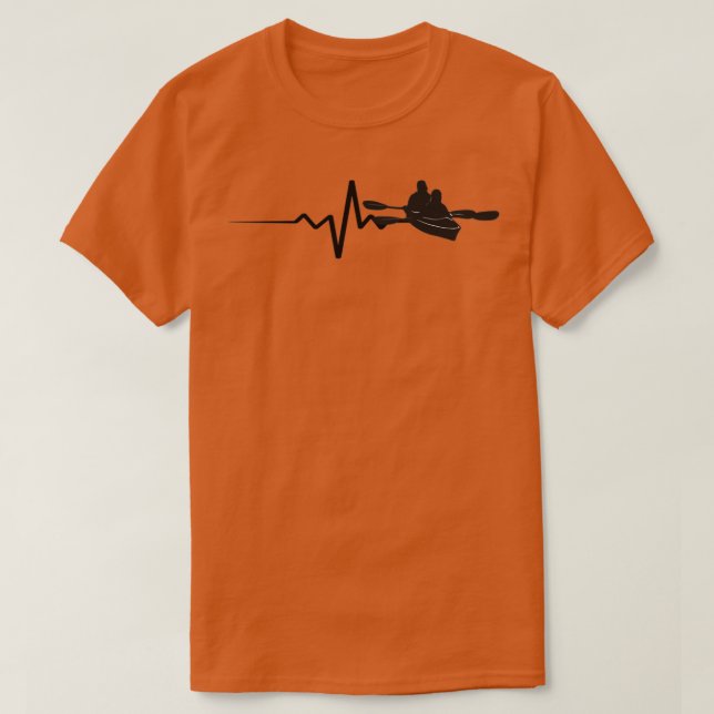 Kayaking Canoeing Heartslag T Shirt (Design framsida)