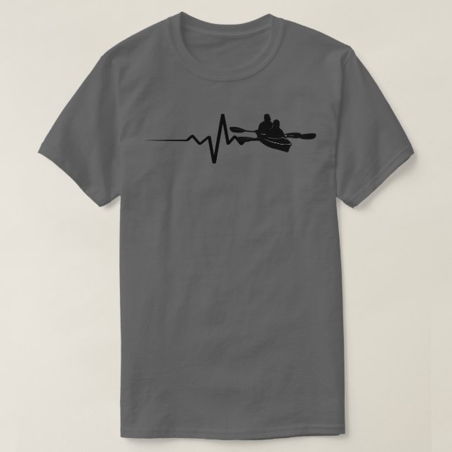 Kayaking Canoeing Heartslag T Shirt (Design framsida)