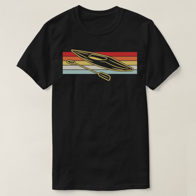 Kayaking Canoeing Retro 1 T Shirt (Design framsida)
