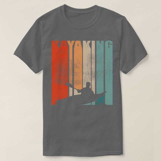 Kayaking Canoeing Retro 2 T Shirt (Design framsida)