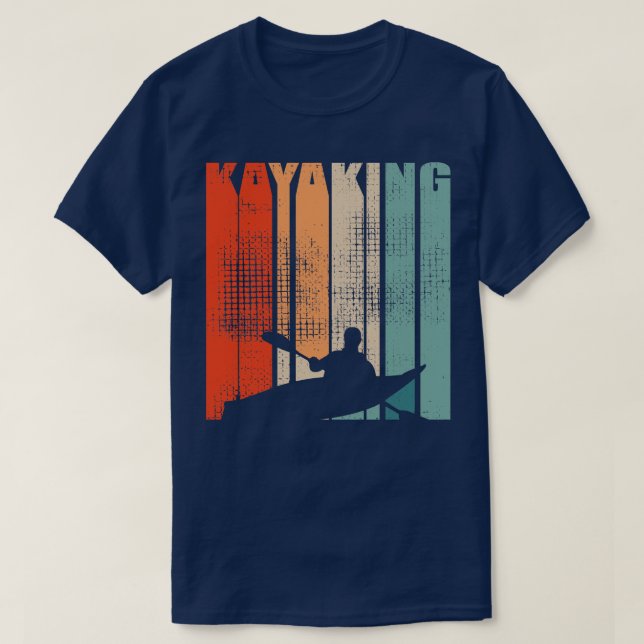 Kayaking Canoeing Retro 3 T Shirt (Design framsida)