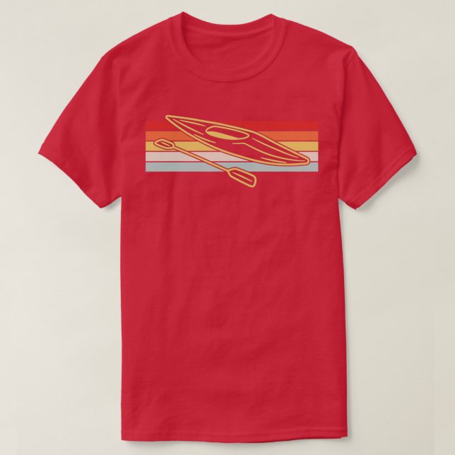 Kayaking Canoeing Retro 4 T Shirt (Design framsida)