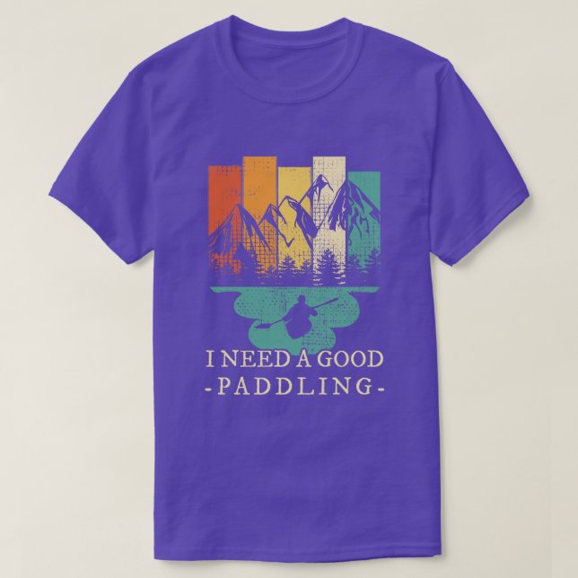 Kayaking Canoeing Retro T Shirt (Design framsida)