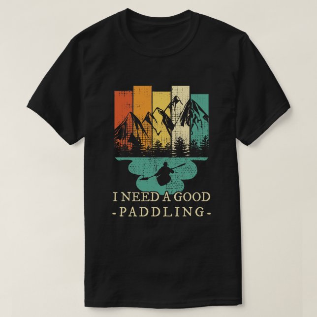 Kayaking Canoeing Retro T Shirt (Design framsida)