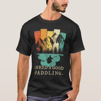 Kayaking Canoeing Retro T Shirt