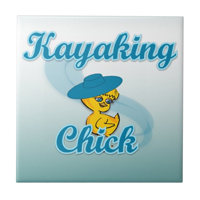 Kayaking chick. #3 kakelplatta (Framsidan)