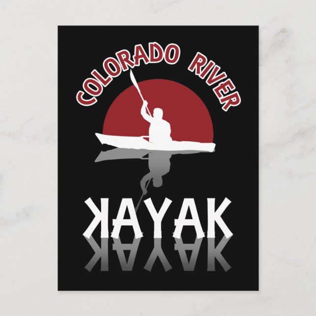 Kayaking Colorado River - Kayak Vykort (Framsida)