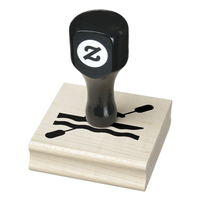 Kayaking Design Wooden Frimärke Stämpel (Stämpel)