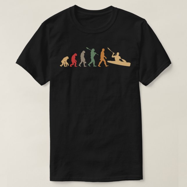 Kayaking evolution vintage t shirt (Design framsida)