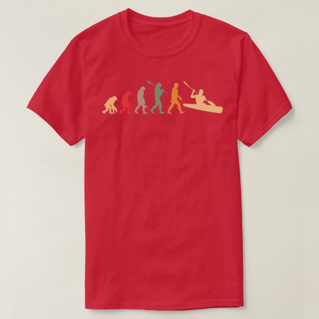 Kayaking evolution vintage  t shirt (Design framsida)