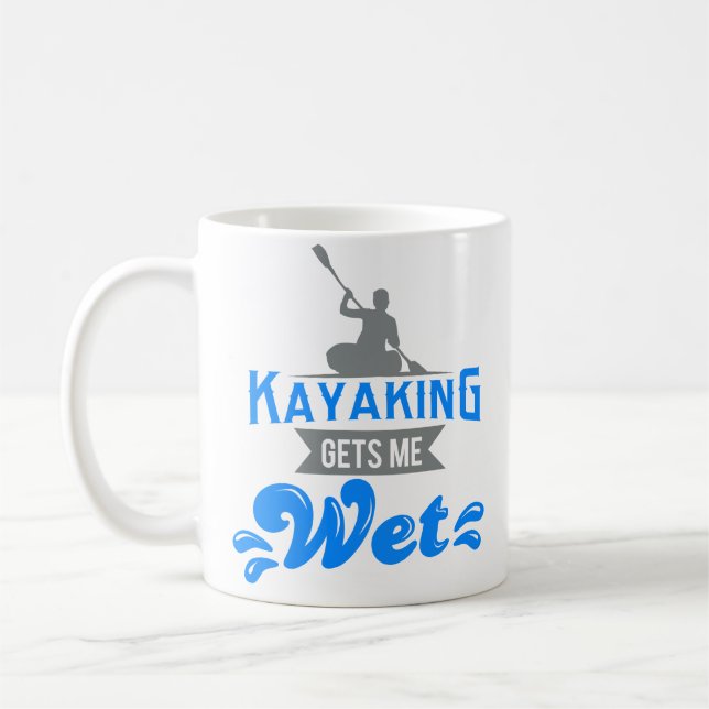 Kayaking får mig den våta kaffemuggen den roliga kaffemugg (Vänster)