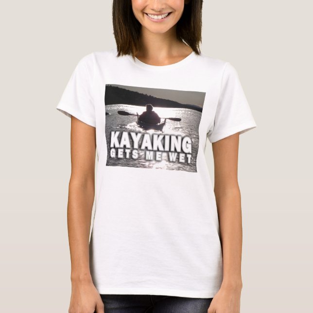 Kayaking får mig hoade t shirt (Framsida)