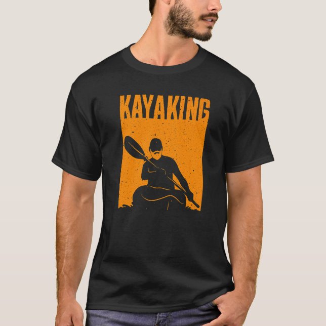 Kayaking For Men Women Kayak Rafting Row   4 T Shirt (Framsida)