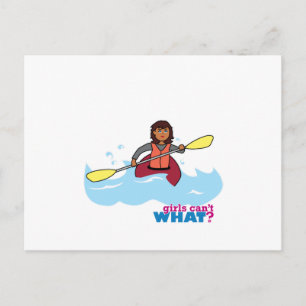 Kayaking Girl Vykort