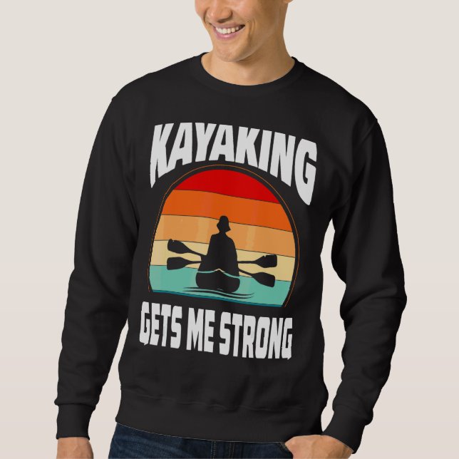 Kayaking gör mig stark Retro Paddel ToTillsammans  Lång Ärmad Tröja (Framsida)