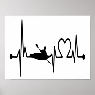 Kayaking Heartslag Poster