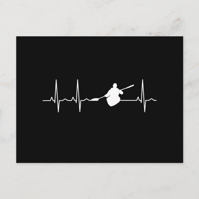 Kayaking Heartslag Vykort (Framsida)