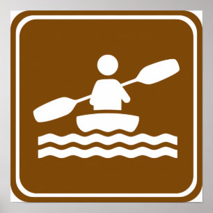 Kayaking Highway-tecken Poster