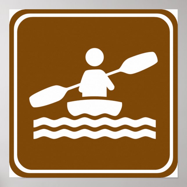 Kayaking Highway-tecken Poster (Framsidan)