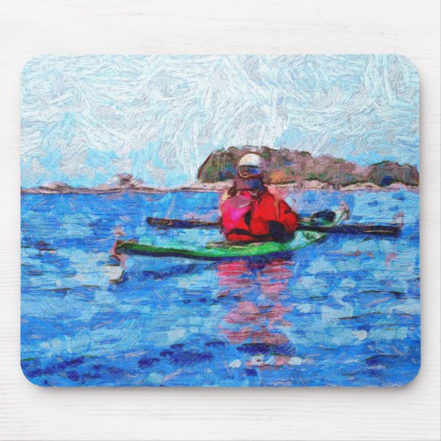 Kayaking in Alaska Barenoff Islands Painterly Musmatta (Framsidan)