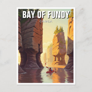 Kayaking in Fundy Nova Scotia Canada Vykort