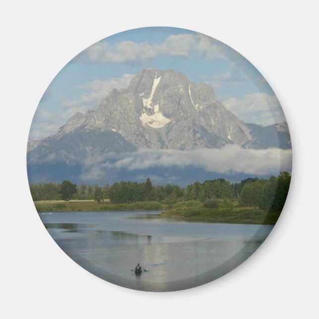 Kayaking in Grand Teton nationalpark Magnet (Framsidan)