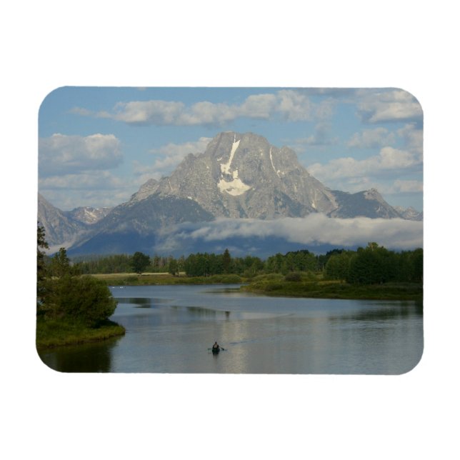 Kayaking in Grand Teton nationalpark Magnet (Horisontell)