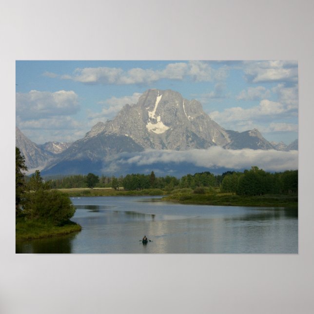 Kayaking in Grand Teton nationalpark Poster (Framsidan)