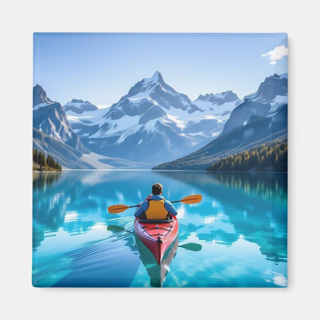  Kayaking in Mountains   Magnet (Framsidan)