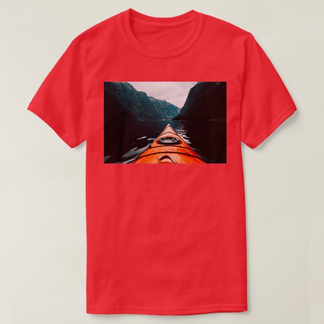 Kayaking in Norway fjord T Shirt (Design framsida)