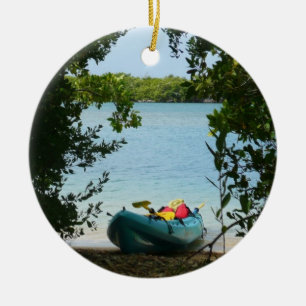 Kayaking in St Thomas US Virgin Islands Julgransprydnad Keramik