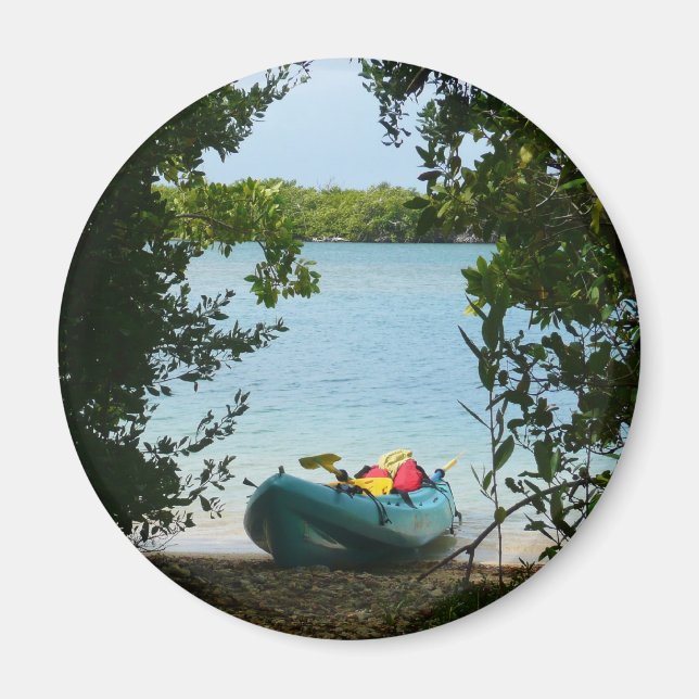 Kayaking in St Thomas US Virgin Islands Magnet (Framsidan)