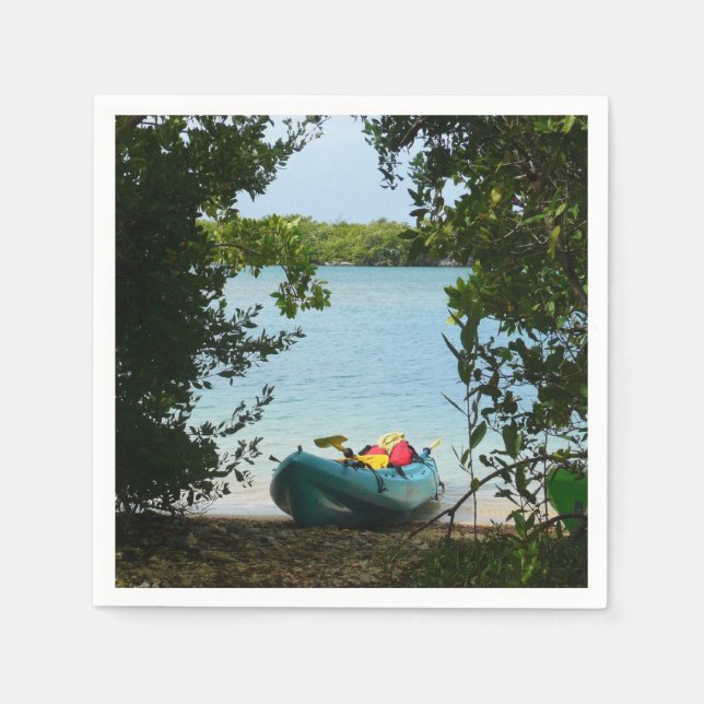 Kayaking in St Thomas US Virgin Islands Pappersservett (Framsidan)