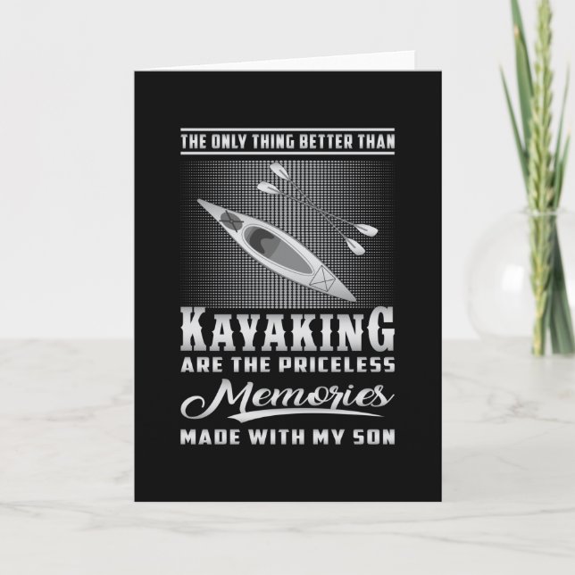 Kayaking Kayak Canoe Canoeing Paddle Funny Gift Kort (Framsida)