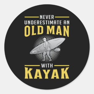 Kayaking Kayak Canoe Paddle Canoeing Funny Gift Runt Klistermärke