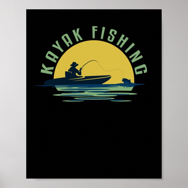 Kayaking Kayak Fishing Pappa Poster (Framsidan)