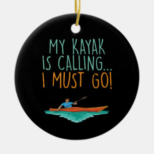 Kayaking Kayak Gift Julgransprydnad Keramik