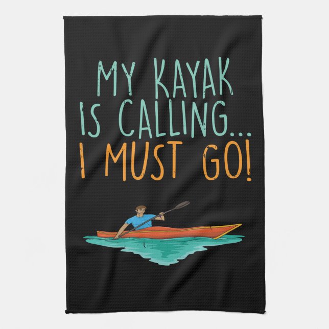 Kayaking Kayak Gift Kökshandduk (Vertikal)