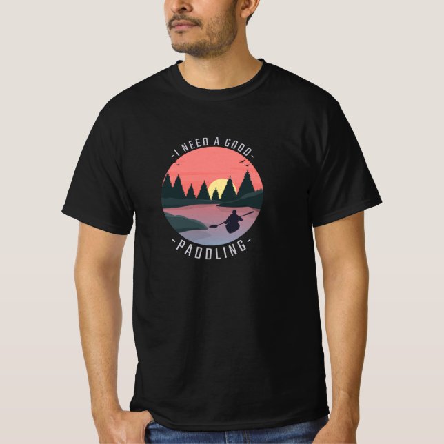 Kayaking Kayak Paddling T Shirt (Framsida)