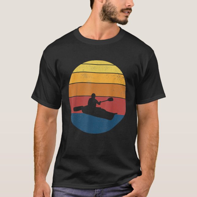 Kayaking Kayak Retro Vintage Gift T-Shirt (Framsida)