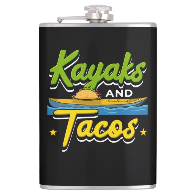 Kayaking - Kayaks och Tacos Funny Kayaking Fickplunta (Framsidan)