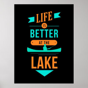 Kayaking life är bättre i Sjö Poster