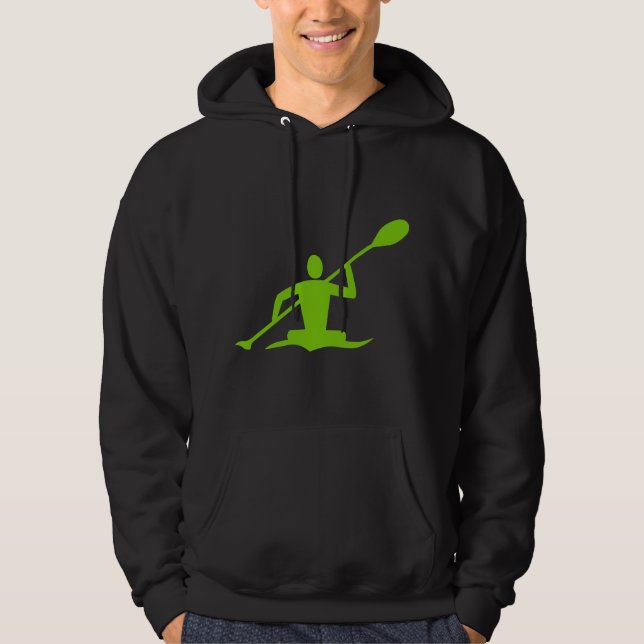 Kayaking - Martian Grönt Sweatshirt Med Luva (Framsida)
