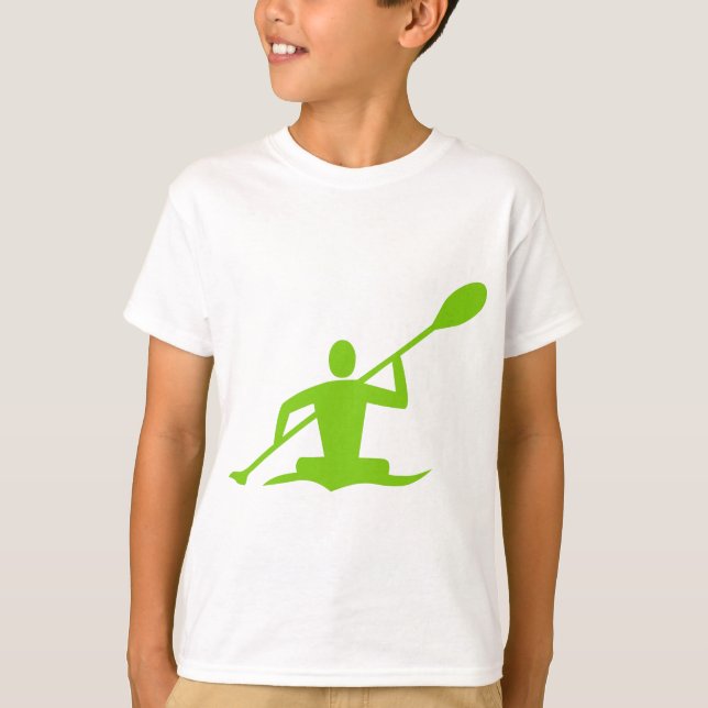 Kayaking - Martian Grönt T-shirt (Framsida)