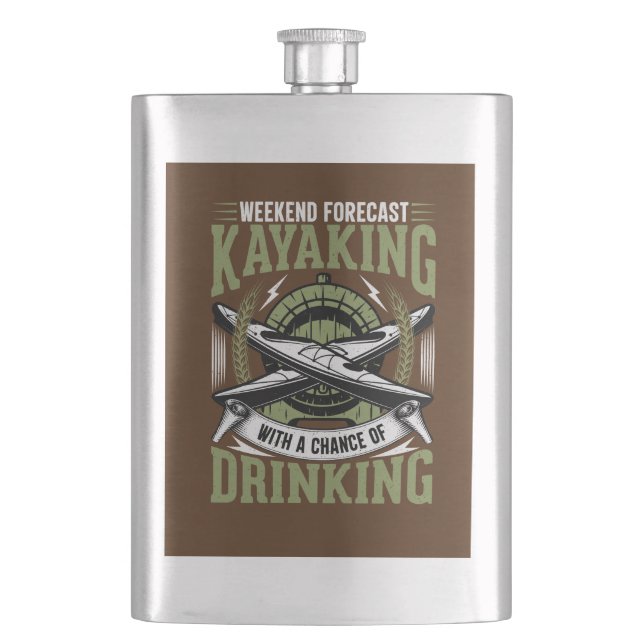 Kayaking med en dryck fickplunta (Framsidan)