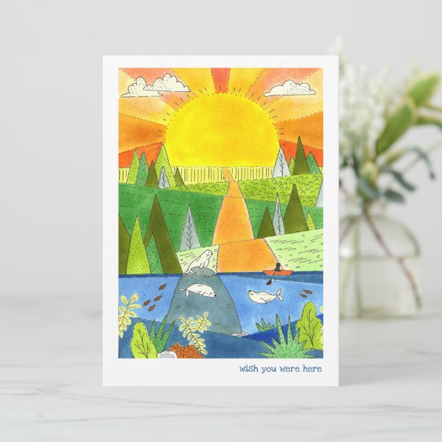 Kayaking med Sälar och Sunrise Lycklig Ställe (Stående Fram)