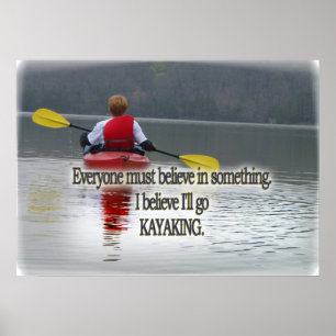 KAYAKING MOTTO/CITATIONSTECKEN INRAMAT TRYCK