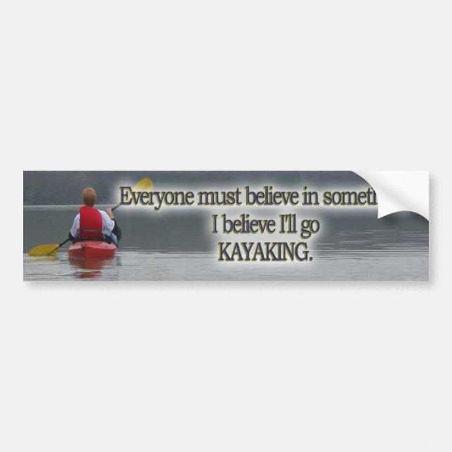 KAYAKING MOTTO-/CITATIONSTECKENBILDEKAL BILDEKAL (Framsidan)